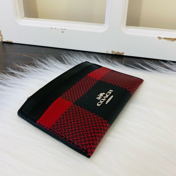 COACH Buffalo Plaid Card Case - Picture 4 of 10